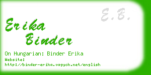 erika binder business card